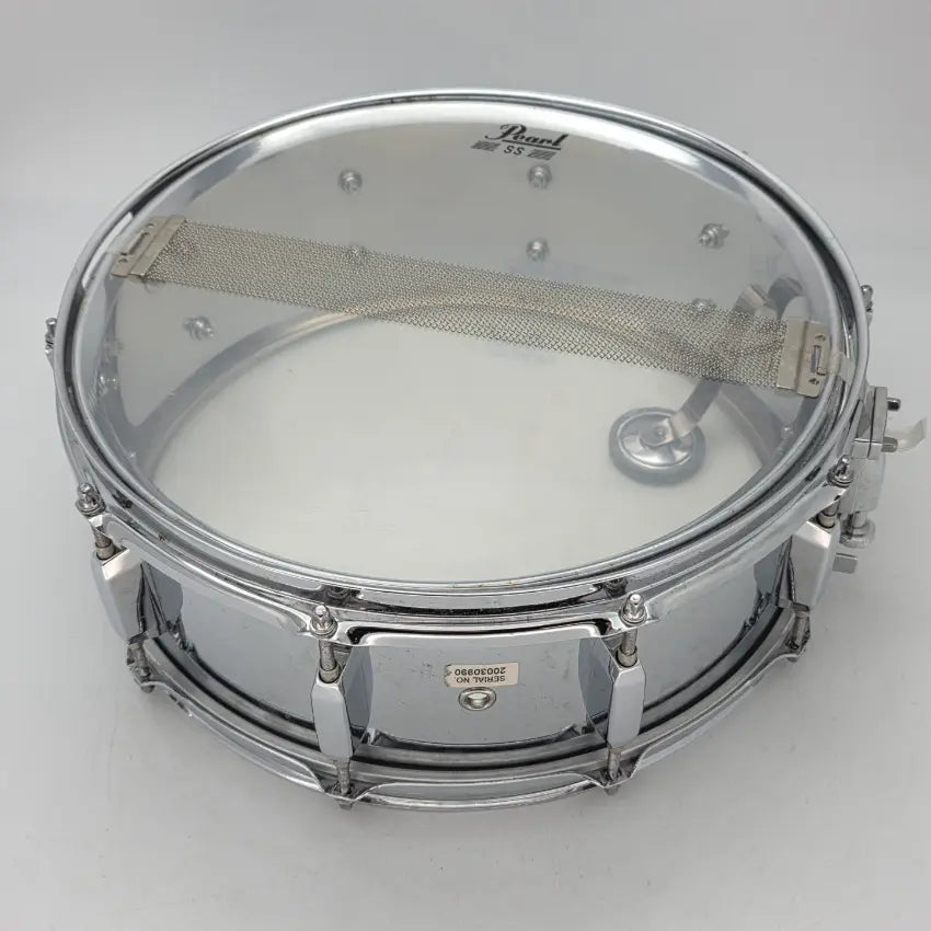 Used Pearl Steel Shell 14x5.5 Snare Drum - Good - Drum Center Of Portsmouth
