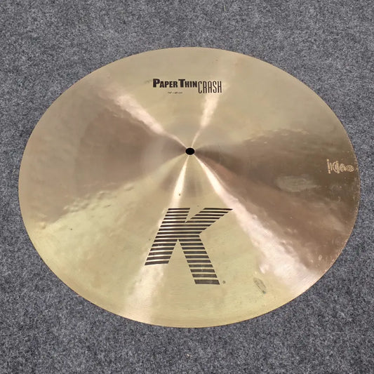 Used Zildjian K Paper Thin Crash Cymbal 19 - Good - Drum Center Of Portsmouth