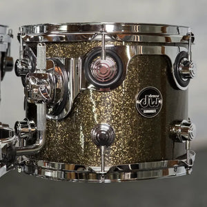 Dw Hard R Used DW Performance 6pc Drum Set Pewter Sparkle w/Enduro Hard Cases
