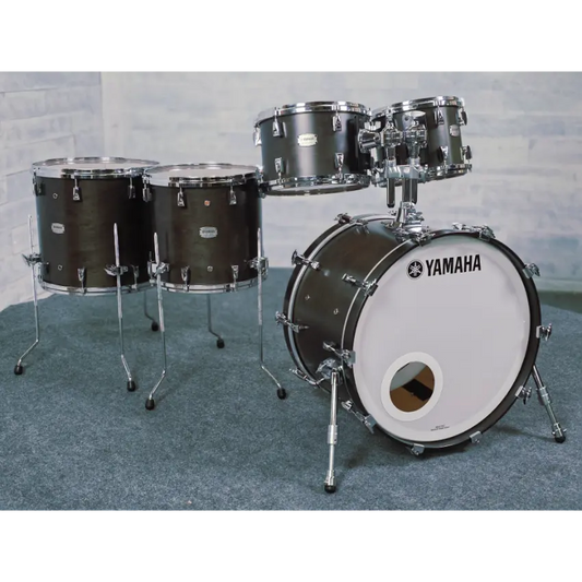 Used Yamaha PHX 5pc Drum Set Charcoal 22/10/12/14/16 Matte Black - Very Good - Drum Center Of Portsmouth