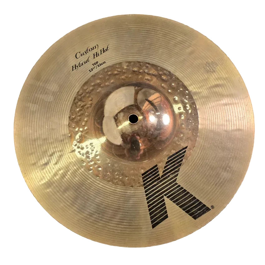 Used Zildjian K Custom Hybrid Hi Hat Cymbals 13.25 - Good - Drum Center Of Portsmouth