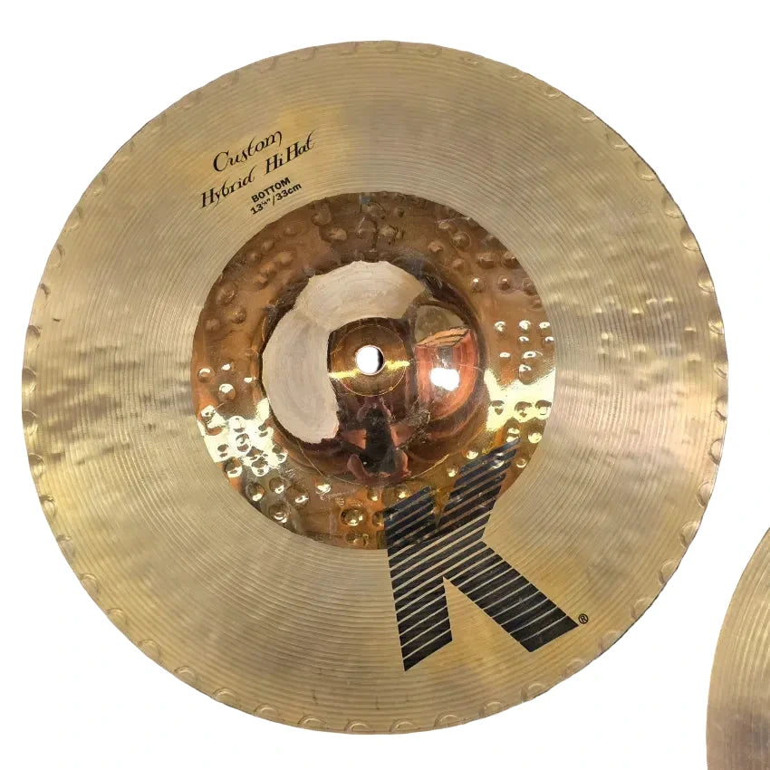 Used Zildjian K Custom Hybrid Hi Hat Cymbals 13.25 - Good - Drum Center Of Portsmouth