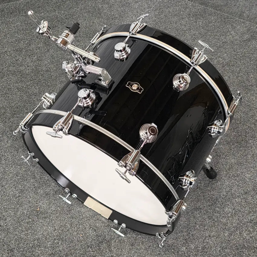 Used George Way Aristocrat Studio 3pc Drum Set 20/12/14 Piano Black - Very Good - Drum Center Of Portsmouth