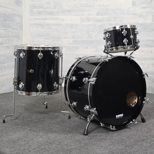 Used George Way Aristocrat Studio 3pc Drum Set 22/12/16 Piano Black - Good - Drum Center Of Portsmouth