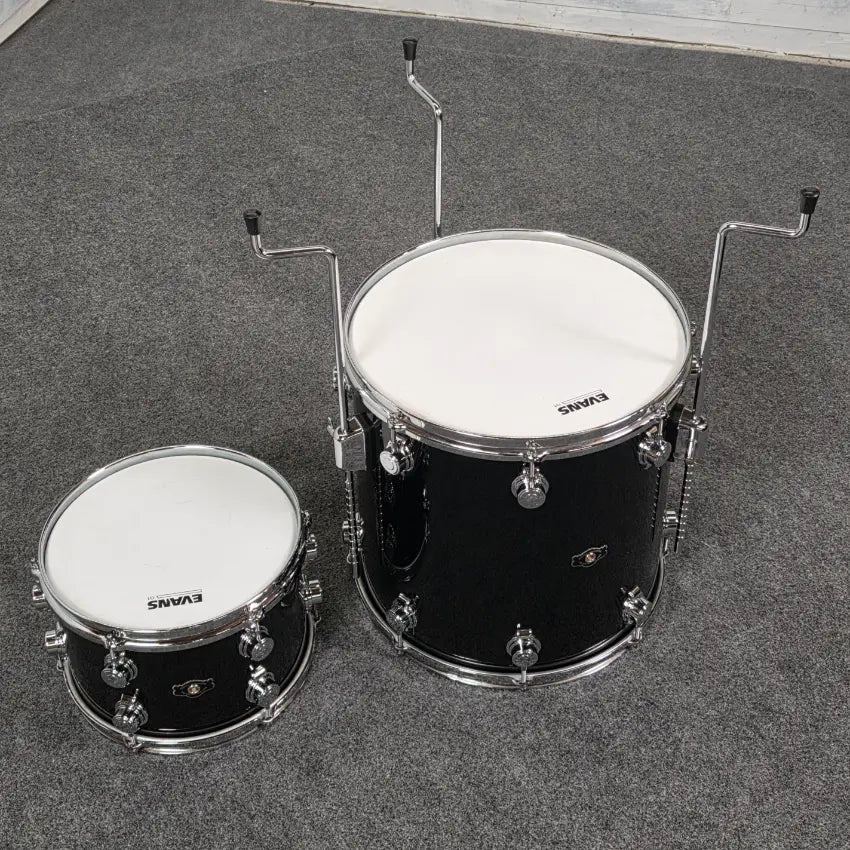 Used George Way Aristocrat Studio 3pc Drum Set 22/12/16 Piano Black - Good - Drum Center Of Portsmouth