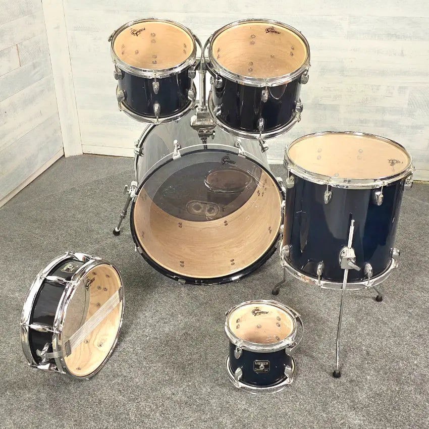 Used Gretsch Catalina Ash Fusion 6pc Drum Set Cobalt Blue - Fair - Drum Center Of Portsmouth