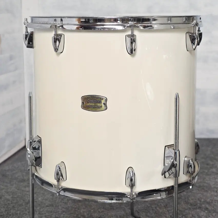Used Yamaha Stage Custom Birch 5pc Drum Set Classic White - Good - Drum Center Of Portsmouth