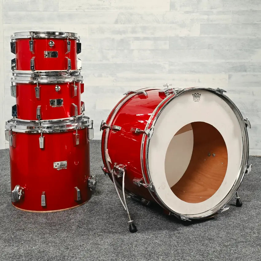 Used Vintage Sonor 4pc Champion Drum Set Red - Fair - Drum Center Of Portsmouth