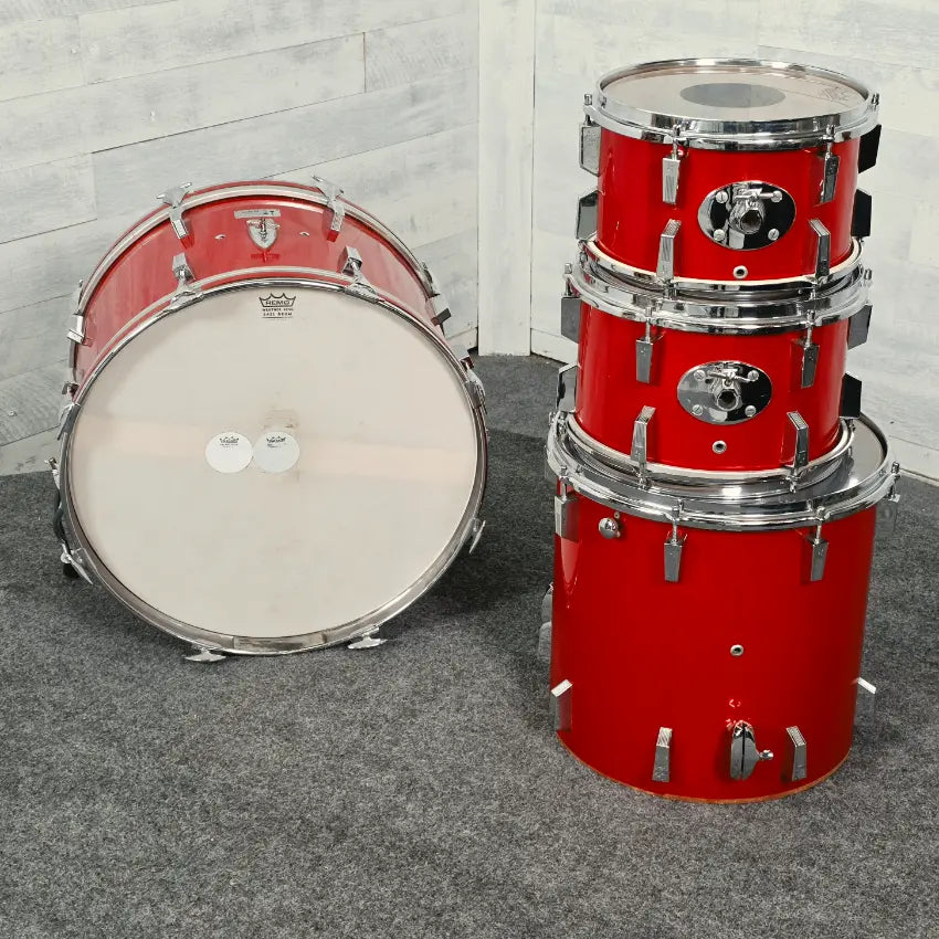 Used Vintage Sonor 4pc Champion Drum Set Red - Fair - Drum Center Of Portsmouth