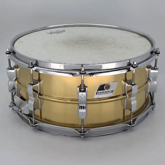 Used Ludwig Rocker LM304 Brass Snare Drym 14x6.5 - Good - Drum Center Of Portsmouth