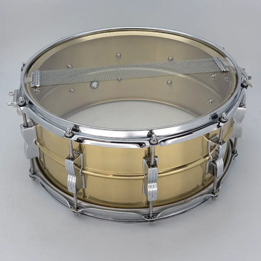Used Ludwig Rocker LM304 Brass Snare Drym 14x6.5 - Good - Drum Center Of Portsmouth