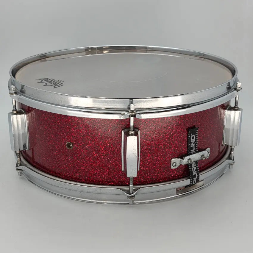 Used Vintage MIJ Snare Drum 14x5 Red Sparkle - Fair - Drum Center Of Portsmouth