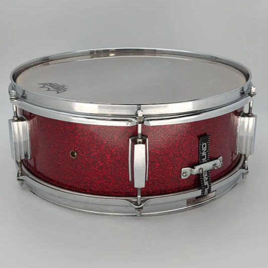 Used Vintage MIJ Snare Drum 14x5 Red Sparkle - Fair - Drum Center Of Portsmouth