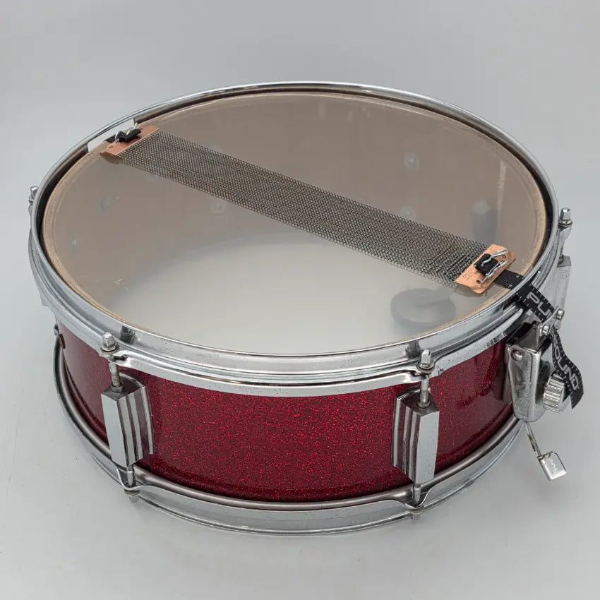 Used Vintage MIJ Snare Drum 14x5 Red Sparkle - Fair - Drum Center Of Portsmouth