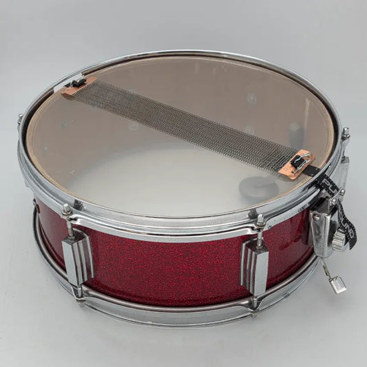 Used Vintage MIJ Snare Drum 14x5 Red Sparkle - Fair - Drum Center Of Portsmouth