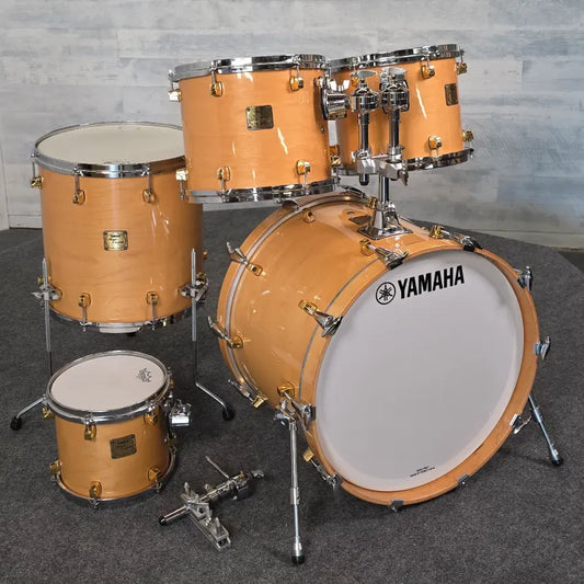 Used Yamaha Maple Custom Drum Set Natural Gloss w/ Gold HW MIJ - Very Good - Drum Center Of Portsmouth