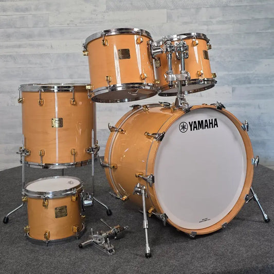 Used Yamaha Maple Custom Drum Set Natural Gloss w/ Gold HW MIJ - Very Good - Drum Center Of Portsmouth