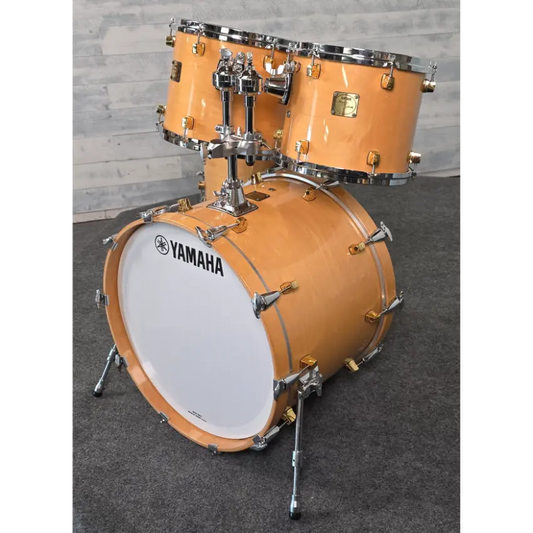 Used Yamaha Maple Custom Drum Set Natural Gloss w/ Gold HW MIJ - Very Good - Drum Center Of Portsmouth