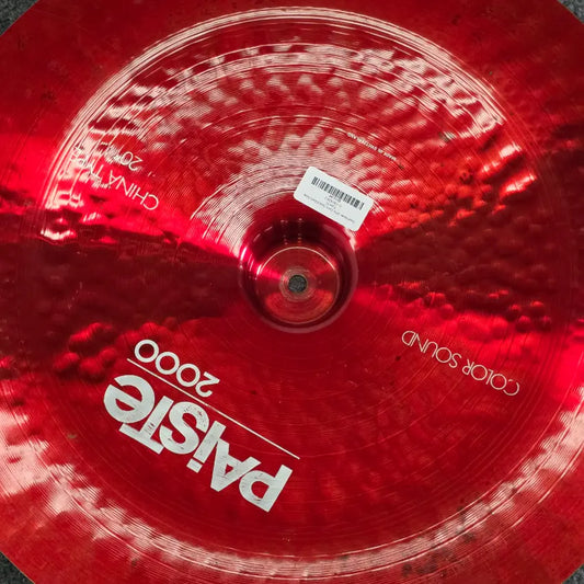 Used Paiste 2000 Color Sound Red China Cymbal 20" - Good - Drum Center Of Portsmouth