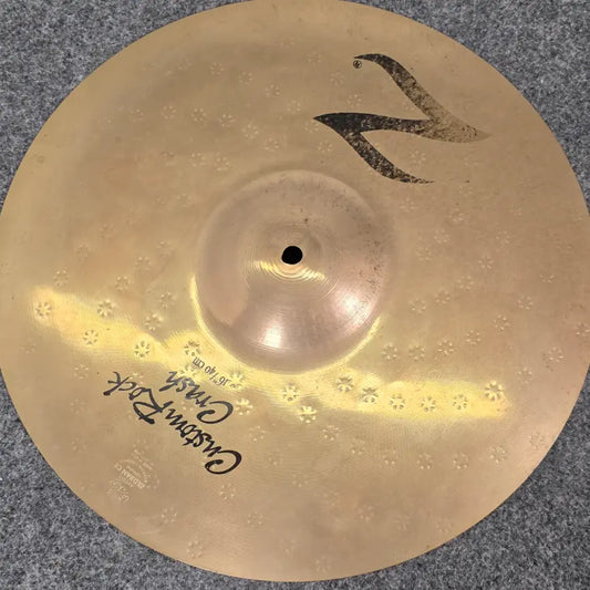 Used Zildjian Z Custom Rock Crash Cymbal 16 - Fair - Drum Center Of Portsmouth