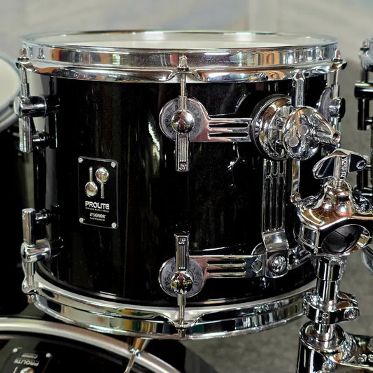 Used Sonor Prolite 5pc Drum Set Piano Black Lacquer - Very Good - Drum Center Of Portsmouth