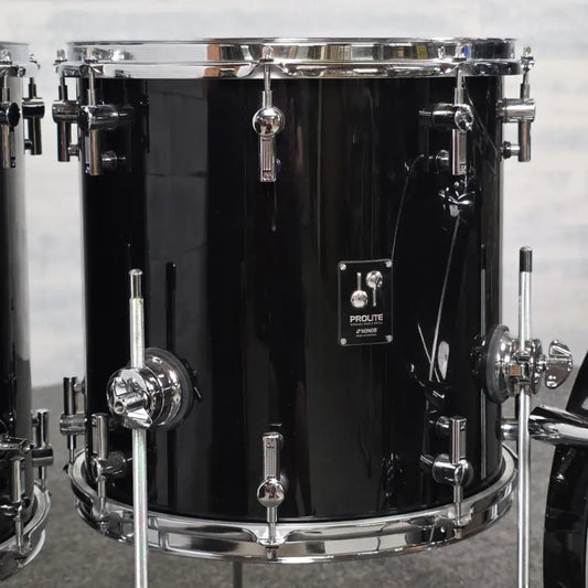 Used Sonor Prolite 5pc Drum Set Piano Black Lacquer - Very Good - Drum Center Of Portsmouth