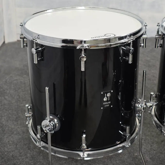 Used Sonor Prolite 5pc Drum Set Piano Black Lacquer - Very Good - Drum Center Of Portsmouth