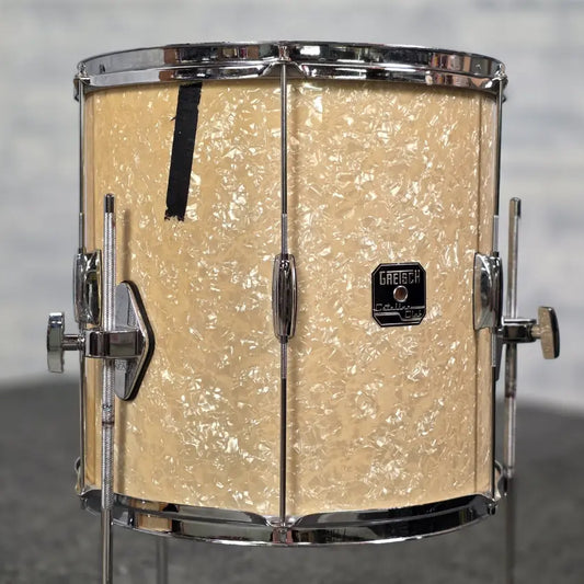 Used Gretsch Catalina Club 3pc Drum Set White Marine Pearl - Fair - Drum Center Of Portsmouth