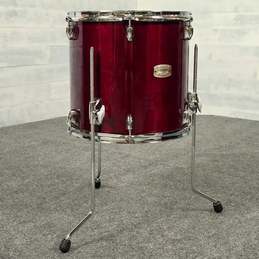 Used Yamaha Stage Custom Birch Floor Tom 14x13 Cranberry Red - Very Good - Drum Center Of Portsmouth