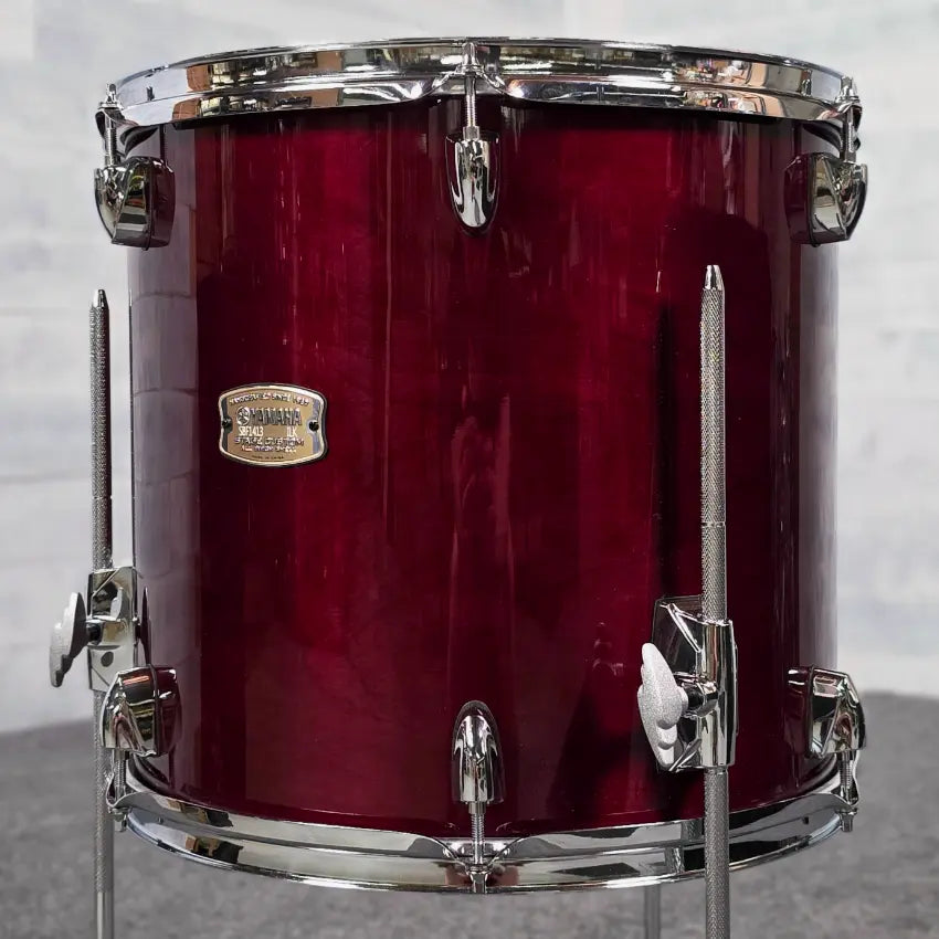 Used Yamaha Stage Custom Birch Floor Tom 14x13 Cranberry Red - Very Good - Drum Center Of Portsmouth