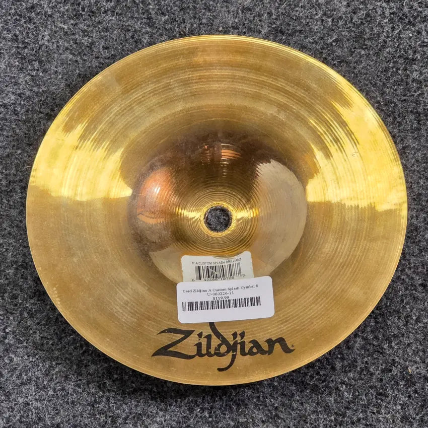 Used Zildjian A Custom Splash Cymbal 8" - Good - Drum Center Of Portsmouth