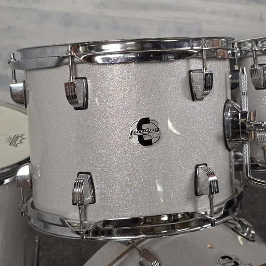 Used Ludwig Accent 5pc Drum Set Silver Sparkle - Fair - Drum Center Of Portsmouth
