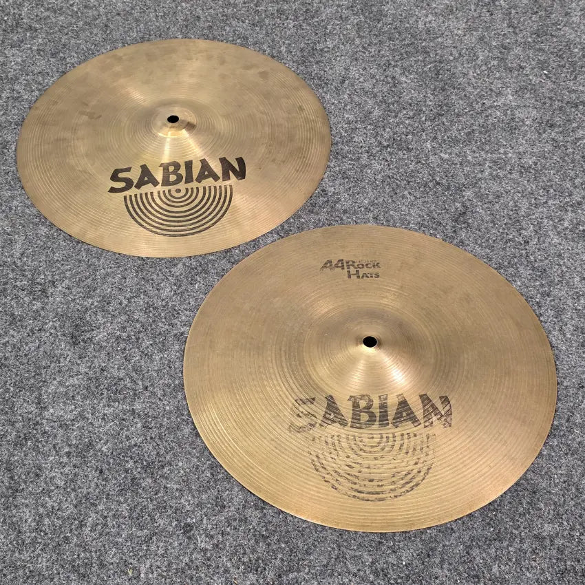 Used Sabian AA Rock Hi Hat Cymbals 14 - Good - Drum Center Of Portsmouth
