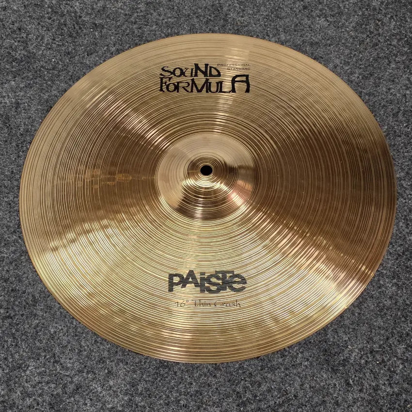 Used Paiste Sound Formula Thin Crash Cymbal 16 - Very Good - Drum Center Of Portsmouth