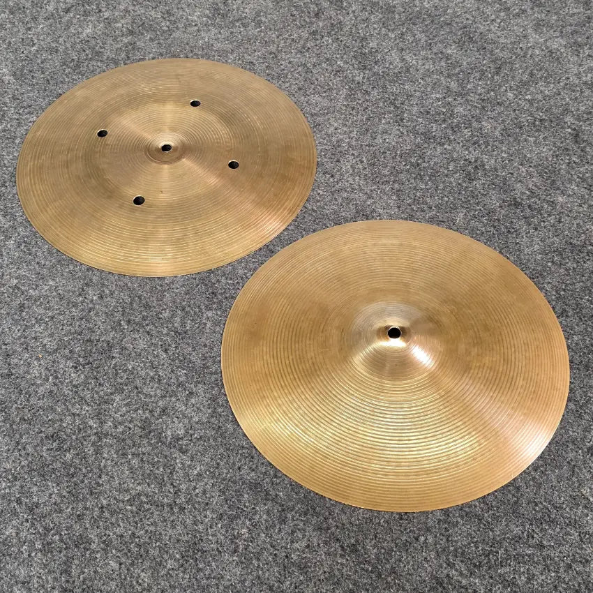 Used Zildjian A Hollow Logo Quick Beat Hi Hat Cymbals 15" 1168/1716 grams - Good - Drum Center Of Portsmouth
