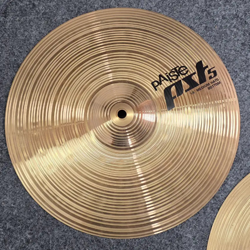 Used Paiste PST 5 Medium Hi Hat Cymbals 14" - Good - Drum Center Of Portsmouth