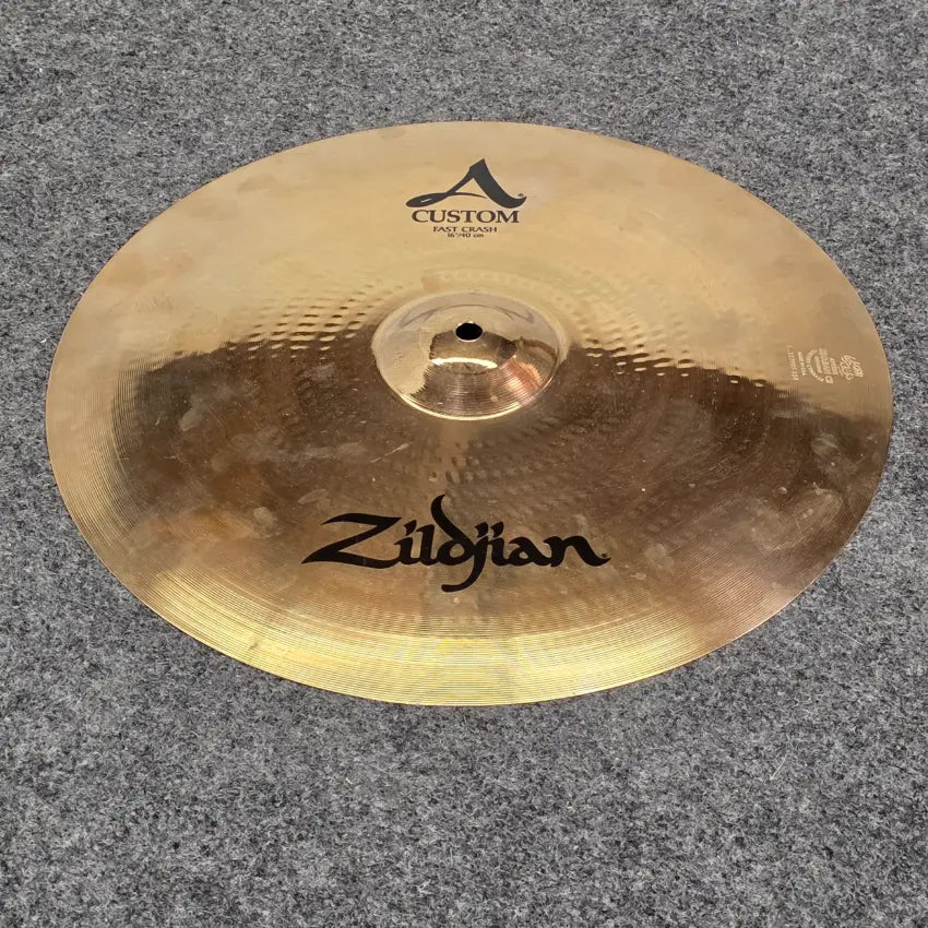 Used Zildjian A Custom Fast Crash Cymbal 16" - Good - Drum Center Of Portsmouth