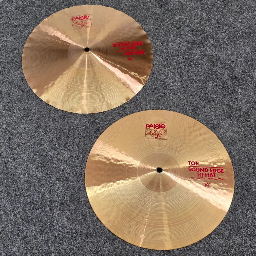 Used Paiste 2002 Sound Edge Hi Hat Cymbals 14" - Very Good - Drum Center Of Portsmouth