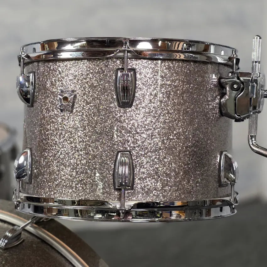 Used Ludwig Keystone X 3pc Drum Set Titanium Glitter - Very Good - Drum Center Of Portsmouth