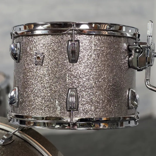 Used Ludwig Keystone X 3pc Drum Set Titanium Glitter - Very Good - Drum Center Of Portsmouth