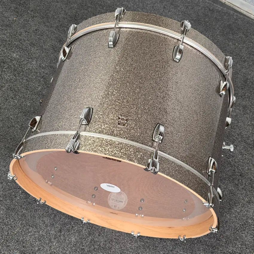 Used Ludwig Keystone X 3pc Drum Set Titanium Glitter - Very Good - Drum Center Of Portsmouth