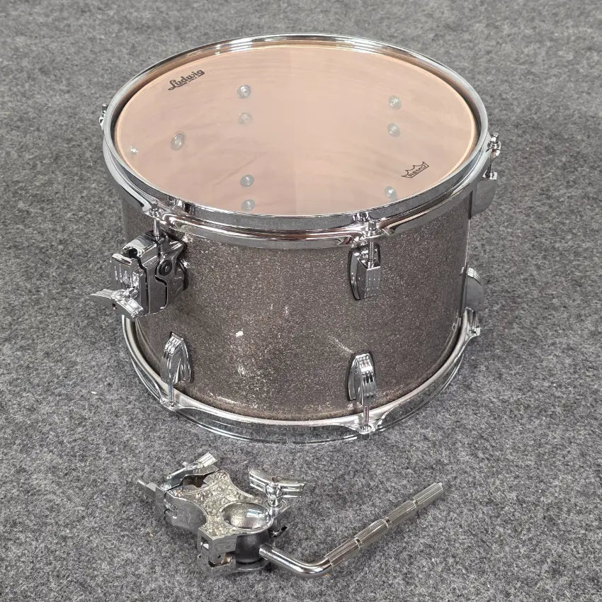 Used Ludwig Keystone X 3pc Drum Set Titanium Glitter - Very Good - Drum Center Of Portsmouth