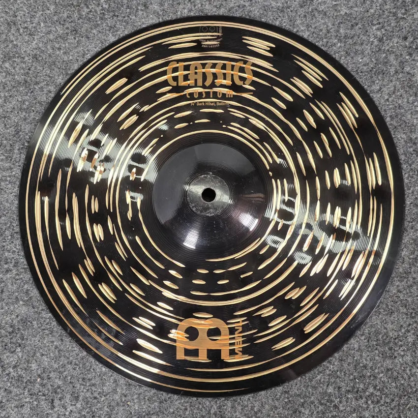 Used Meinl Classics Custom Dark Hi Hat Bottom Cymbal 14" - Good - Drum Center Of Portsmouth