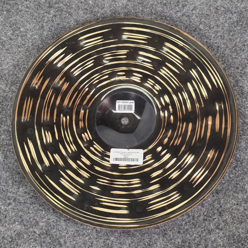 Used Meinl Classics Custom Dark Hi Hat Bottom Cymbal 14" - Good - Drum Center Of Portsmouth