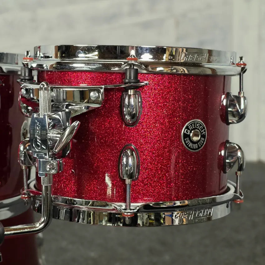 Used Grestch Catalina Club 5pc Drum Set Dark Cherry Sparkle - Very Good - Drum Center Of Portsmouth