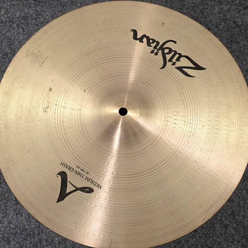 Used Zildjian A Medium Thin Crash Cymbal 16" - Very Good - Drum Center Of Portsmouth