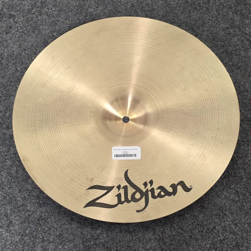 Used Zildjian A Medium Thin Crash Cymbal 16" - Very Good - Drum Center Of Portsmouth