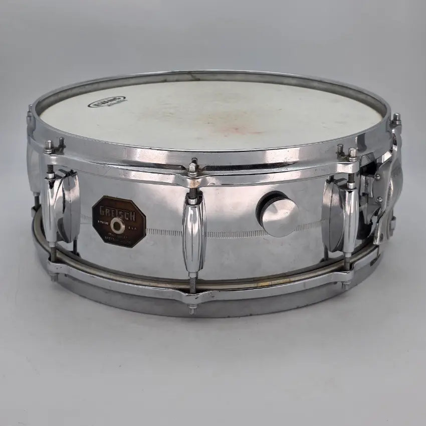 Used Vintage Gretsch 4160 Chrome Over Brass Snare Drum 14x5 - Good - Drum Center Of Portsmouth