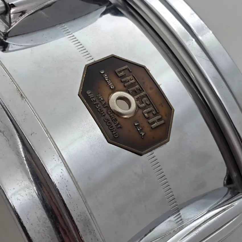 Used Vintage Gretsch 4160 Chrome Over Brass Snare Drum 14x5 - Good - Drum Center Of Portsmouth
