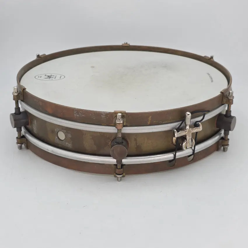 Used A&F Raw Brass Snare Drum 13x3 w/Internal Snare - Good - Drum Center Of Portsmouth